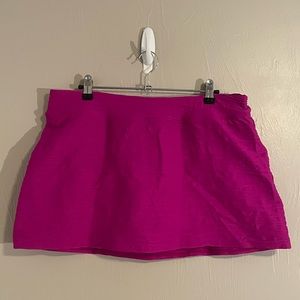 Lands End Swim Skirt Bottoms Textured Size 14 magenta